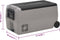 vidaXL - Koelbox - met - wielen - en - handvat - 50 - L - polypropeen - zwart - en - grijs