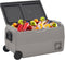 vidaXL - Koelbox - met - wielen - en - handvat - 60 - L - polypropeen - zwart - en - grijs