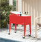 vidaXL - Koelbox - op - wielen - 92x43x89 - cm - rood