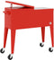 vidaXL - Koelbox - op - wielen - 92x43x89 - cm - rood