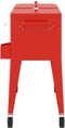 vidaXL - Koelbox - op - wielen - 92x43x89 - cm - rood