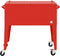 vidaXL - Koelbox - op - wielen - 92x43x89 - cm - rood