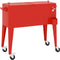 vidaXL - Koelbox - op - wielen - 92x43x89 - cm - rood