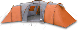 vidaXL - Koepeltent - 12-persoons - waterdicht - grijs - en - oranje