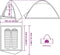 vidaXL - Koepeltent - 2-persoons - waterdicht - bruin