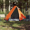 vidaXL - Koepeltent - 2-persoons - waterdicht - grijs - en - oranje