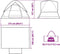 vidaXL - Koepeltent - 2-persoons - waterdicht - verduisterend - stof - wit