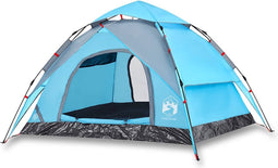 vidaXL - Koepeltent - 3-persoons - snelontgrendeling - blauw