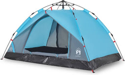 vidaXL - Koepeltent - 3-persoons - snelontgrendeling - blauw