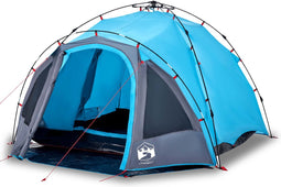 vidaXL - Koepeltent - 3-persoons - snelontgrendeling - blauw