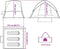 vidaXL - Koepeltent - 3-persoons - waterdicht - verduisterend - stof - wit