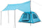 vidaXL - Koepeltent - 4-persoons - snelontgrendeling - blauw