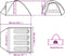 vidaXL - Koepeltent - 4-persoons - waterdicht - blauw