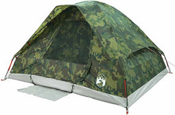 vidaXL - Koepeltent - 4-persoons - waterdicht - camouflage