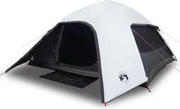 vidaXL - Koepeltent - 4-persoons - waterdicht - verduisterend - stof - wit