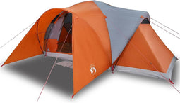 vidaXL - Koepeltent - 6-persoons - waterdicht - grijs - en - oranje