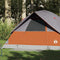 vidaXL - Koepeltent - 6-persoons - waterdicht - grijs - en - oranje