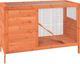 vidaXL - Konijnenhok - 103x44x69,5 - cm - massief - grenenhout - bruin