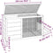 vidaXL - Konijnenhok - 103x44x69,5 - cm - massief - grenenhout - grijs