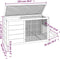 vidaXL - Konijnenhok - 103x44x69,5 - cm - massief - grenenhout - rood