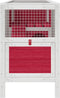 vidaXL - Konijnenhok - 103x44x69,5 - cm - massief - grenenhout - rood