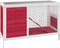 vidaXL - Konijnenhok - 103x44x69,5 - cm - massief - grenenhout - rood