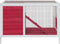 vidaXL - Konijnenhok - 103x44x69,5 - cm - massief - grenenhout - rood
