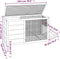 vidaXL - Konijnenhok - 103x44x69,5 - cm - massief - grenenhout - mokkakleurig