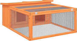 vidaXL - Konijnenhok - 117,5x97x47,5 - cm - massief - grenenhout - bruin