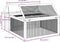 vidaXL - Konijnenhok - 117,5x97x47,5 - cm - massief - grenenhout - grijs