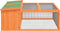 vidaXL - Konijnenhok - 117,5x97x47,5 - cm - massief - grenenhout - bruin
