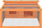 vidaXL - Konijnenhok - 117,5x97x47,5 - cm - massief - grenenhout - bruin