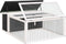 vidaXL - Konijnenhok - 117,5x97x47,5 - cm - massief - grenenhout - grijs
