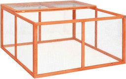 vidaXL - Konijnenhok - 124x120x60 - cm - massief - vurenhout