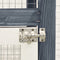 vidaXL - Konijnenhok - 140x63x120 - cm - massief - vurenhout - grijs - en - wit