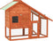 vidaXL - Konijnenhok - 140x63x120 - cm - massief - vurenhout - grijs - en - wit