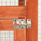 vidaXL - Konijnenhok - 140x63x120 - cm - massief - vurenhout - grijs - en - wit