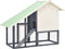 vidaXL - Konijnenhok - 140x63x120 - cm - massief - vurenhout - grijs - en - wit