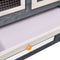 vidaXL - Konijnenhok - 140x63x120 - cm - massief - vurenhout - grijs - en - wit