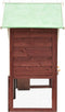 vidaXL - Konijnenhok - 140x63x120 - cm - massief - vurenhout - mokka - en - wit