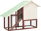 vidaXL - Konijnenhok - 140x63x120 - cm - massief - vurenhout - mokka - en - wit