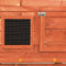 vidaXL - Konijnenhok - 140x63x120 - cm - massief - vurenhout - rood - en - wit