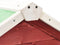 vidaXL - Konijnenhok - 140x63x120 - cm - massief - vurenhout - rood - en - wit