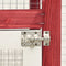 vidaXL - Konijnenhok - 140x63x120 - cm - massief - vurenhout - rood - en - wit