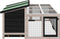 vidaXL - Konijnenhok - 144x123x67,5 - cm - massief - grenenhout - grijs
