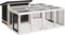vidaXL - Konijnenhok - 144x123x67,5 - cm - massief - grenenhout - grijs