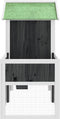 vidaXL - Konijnenhok - 170x63x113 - cm - massief - grenenhout - grijs