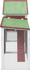 vidaXL - Konijnenhok - 185,5x60,5x109,5 - cm - massief - grenenhout - mokkakleurig
