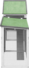 vidaXL - Konijnenhok - 185,5x60,5x109,5 - cm - massief - grenenhout - grijs