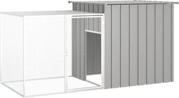 vidaXL - Konijnenhok - 200x91x100 - cm - gegalvaniseerd - staal - grijs